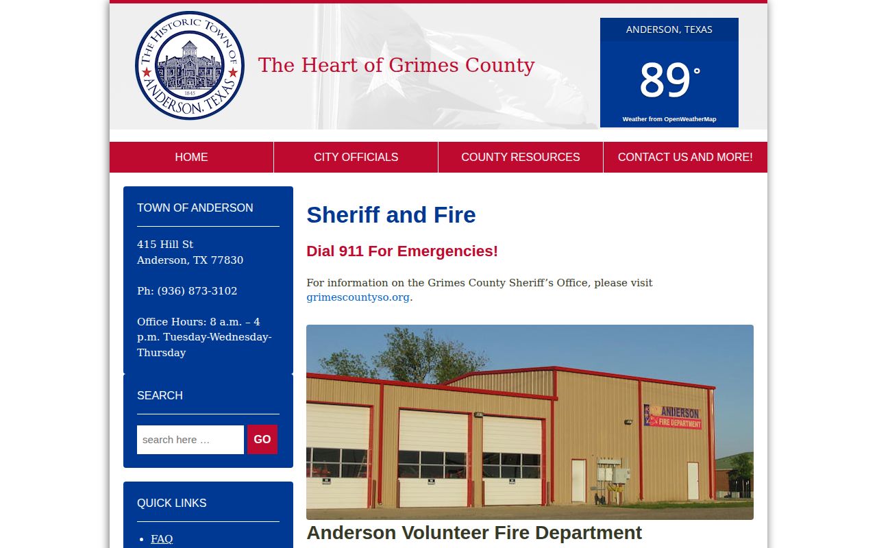 Anderson official sheriff arrest-record source